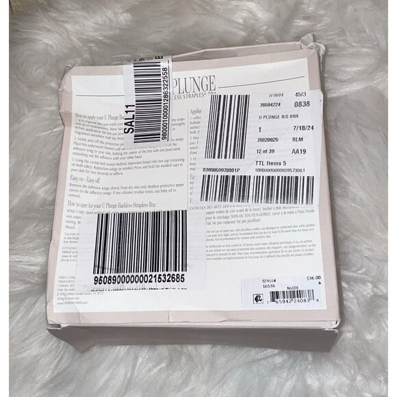 Fashion Forms U Plunge Backless Strapless Bra 16536 Womens A Nude New - Picture 5 of 6